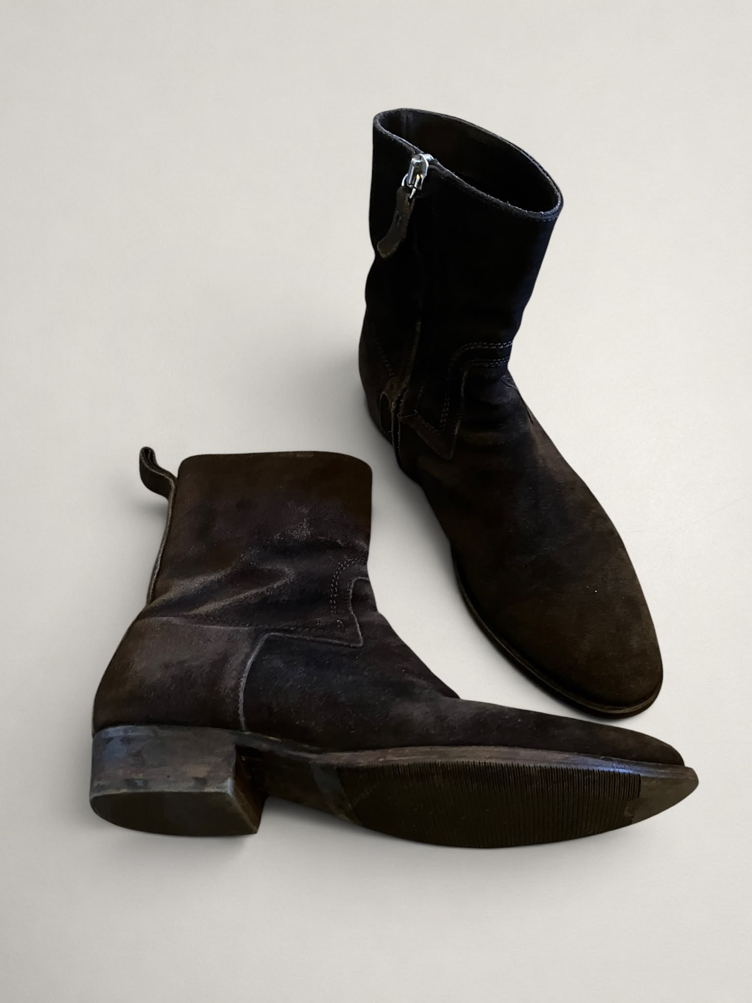 Dior AW07 "Navigate" Dark Brown Suede Boots